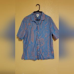 H&M Relaxed Button Patterned Short Sleeved Shirt